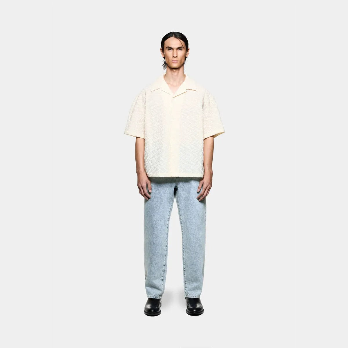 MKI Ribbon Jacquard Vacation Shirt in Ecru