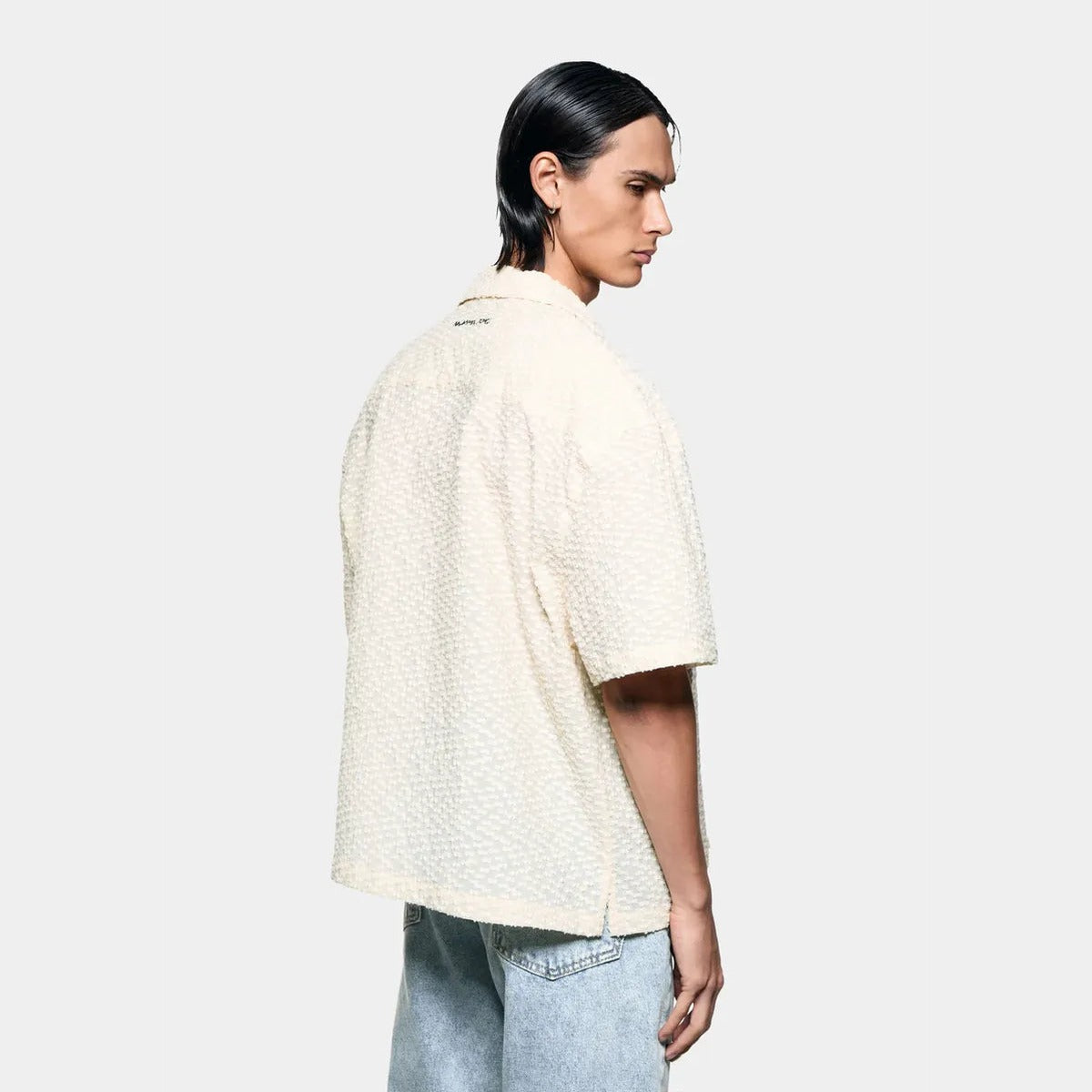 MKI Ribbon Jacquard Vacation Shirt in Ecru