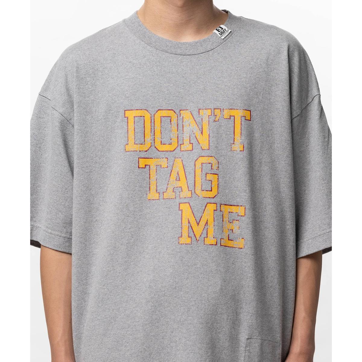 Maison Mihara "Don't Tag Me" Printed Gray T-shirt