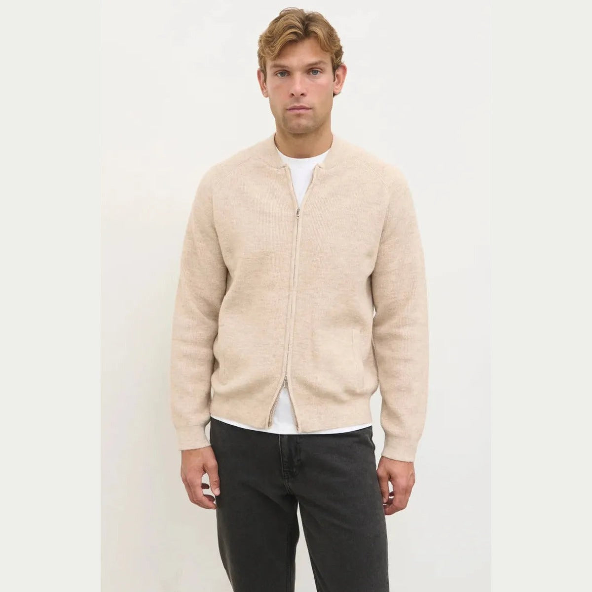 NOBL Felix Bouclé Bomber in Mocha