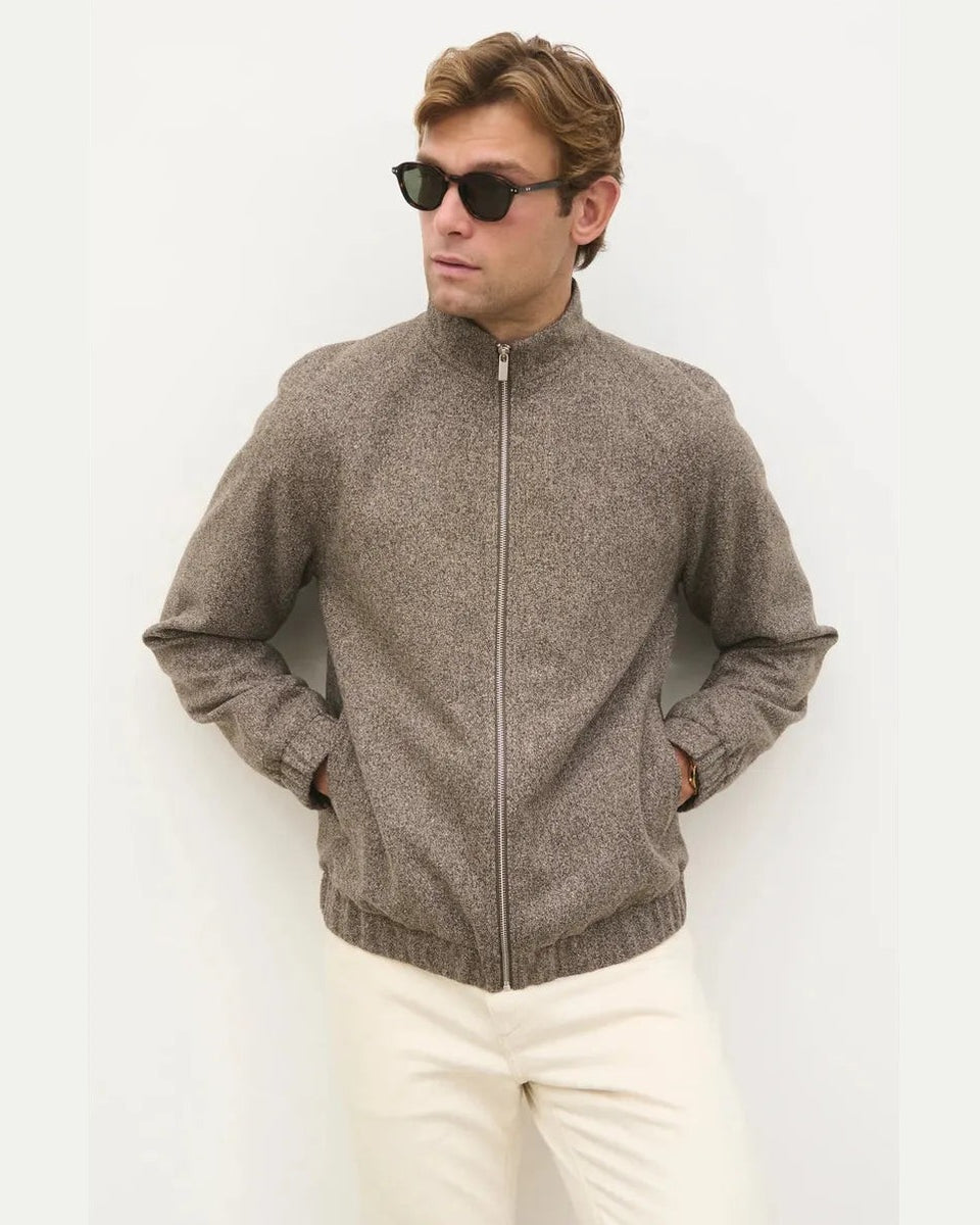 NOBL Jamie Funnel Neck Jacket in Brown
