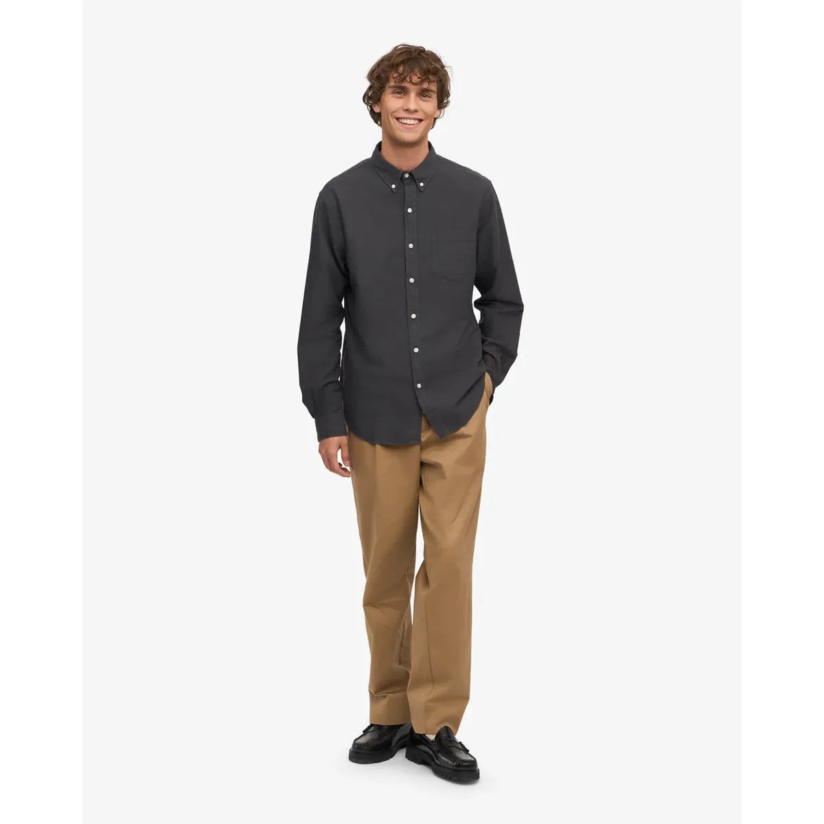 Colorful Standard Organic Flannel Shirt - Lava Grey