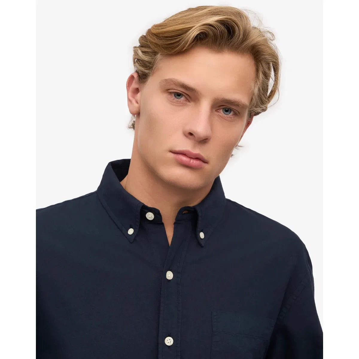 Colorful Standard Organic Flannel Shirt - Navy Blue