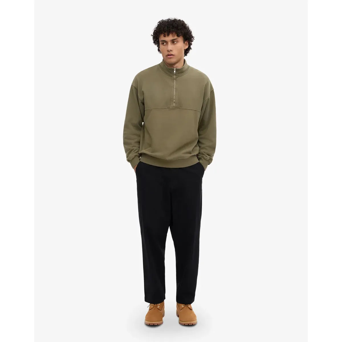 Colorful Standard Organic Quarter Zip - Dusty Olive
