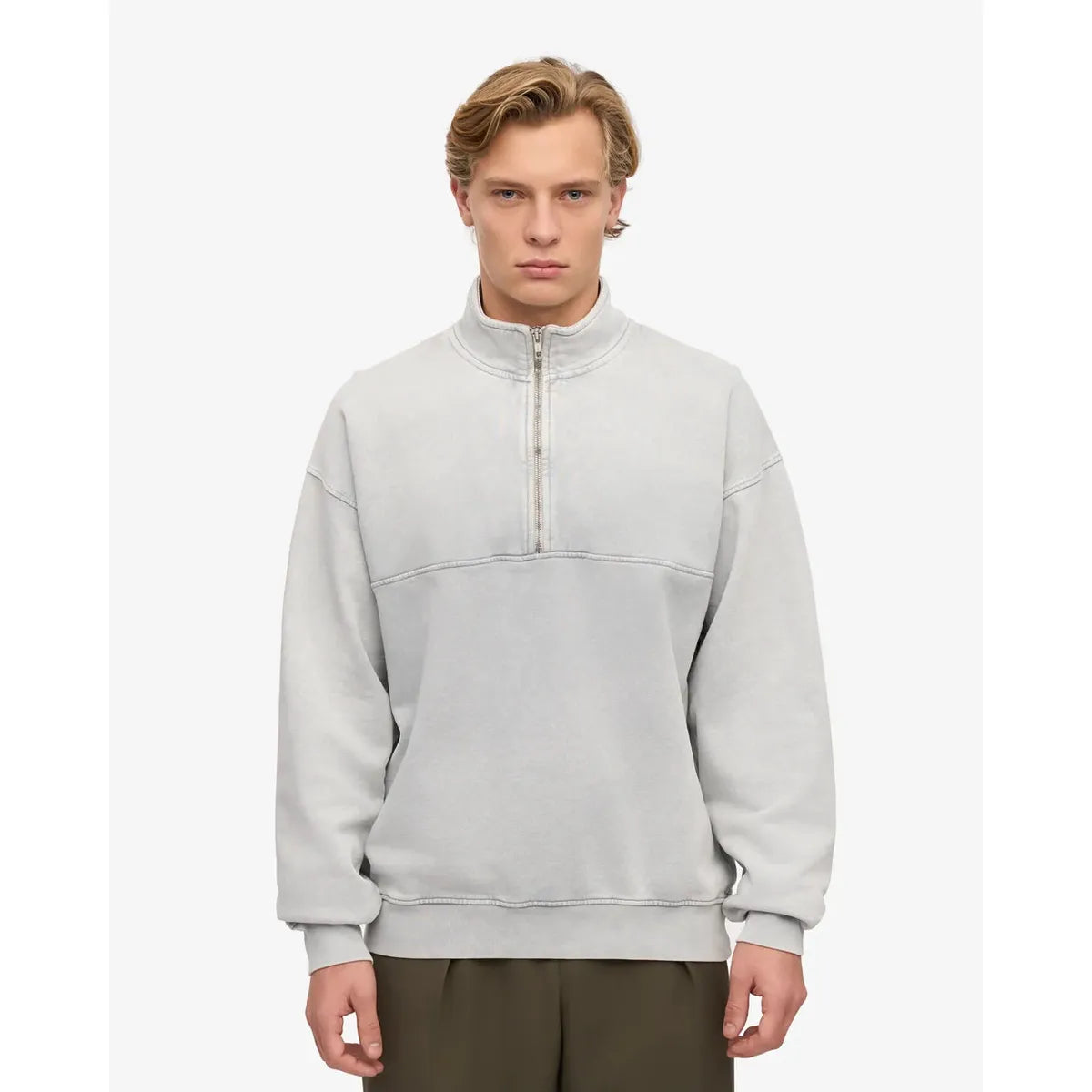 Colorful Standard Organic Quarter Zip - Faded Grey