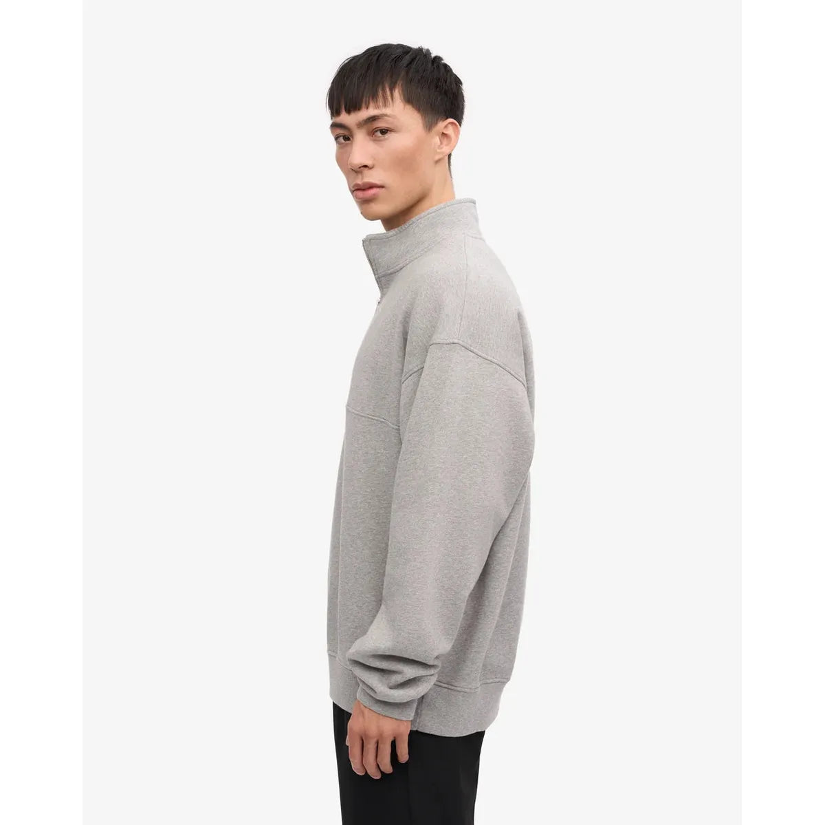 Colorful Standard Organic Quarter Zip - Heather Grey