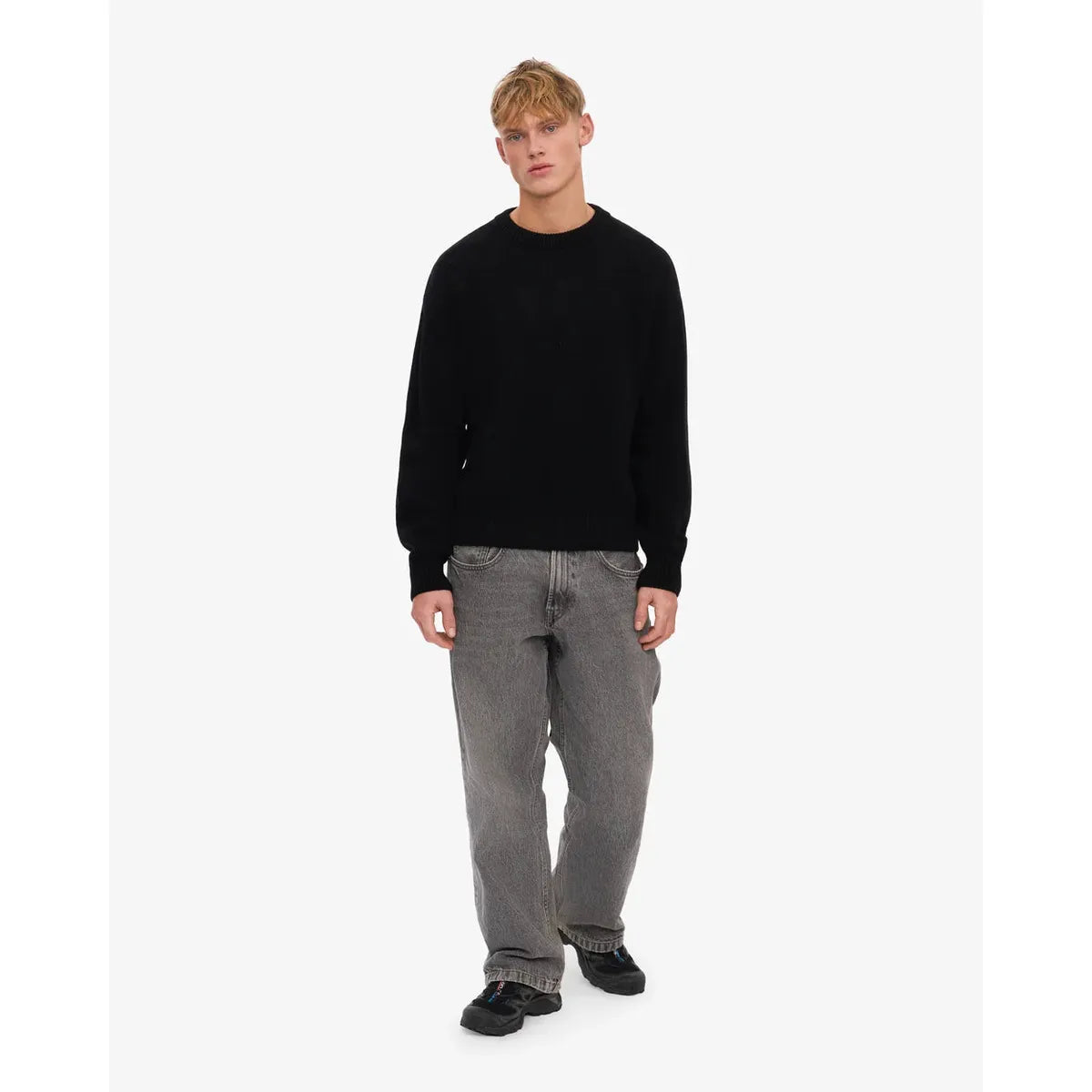 Colorful Standard Oversized Merino Wool Crew - Deep Black