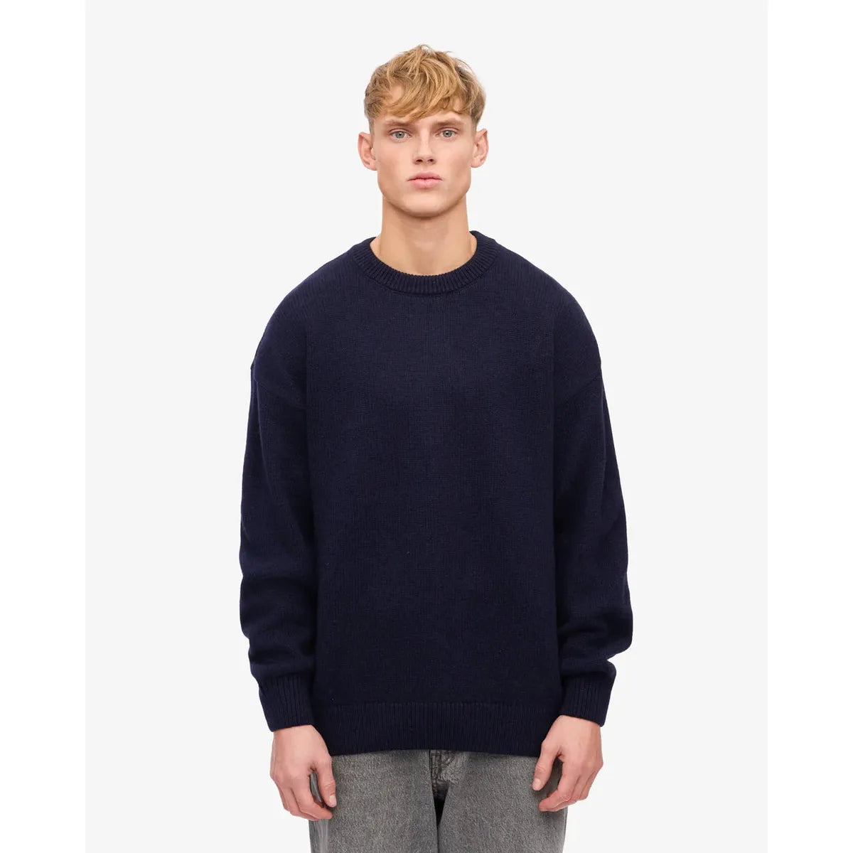 Colorful Standard Oversized Merino Wool Crew - Navy Blue