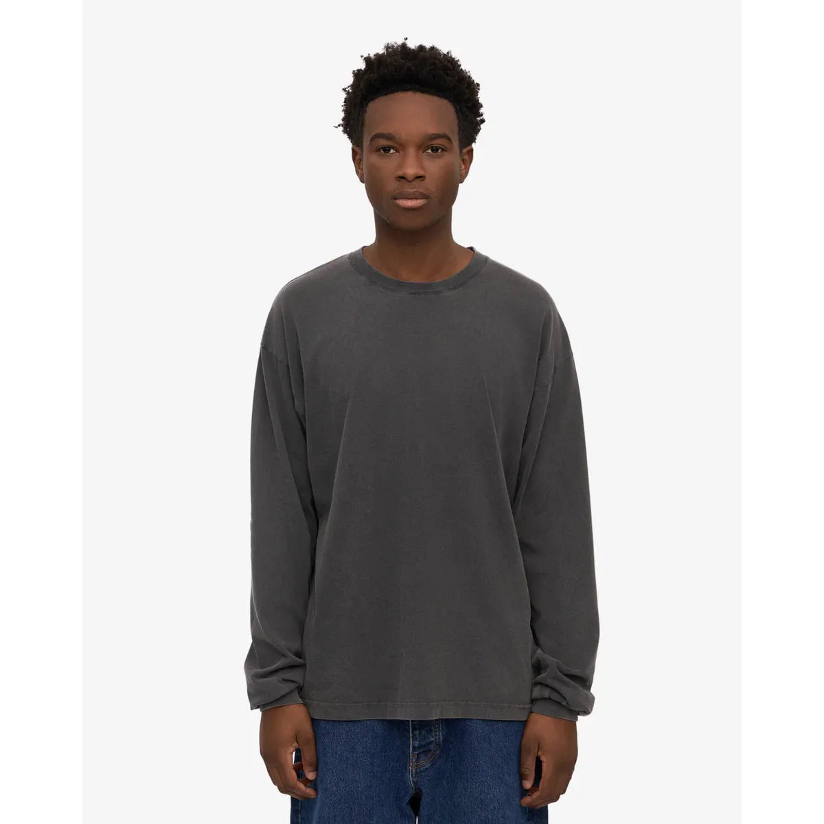 Colorful Standard Oversized Organic LS T-Shirt - Faded Black