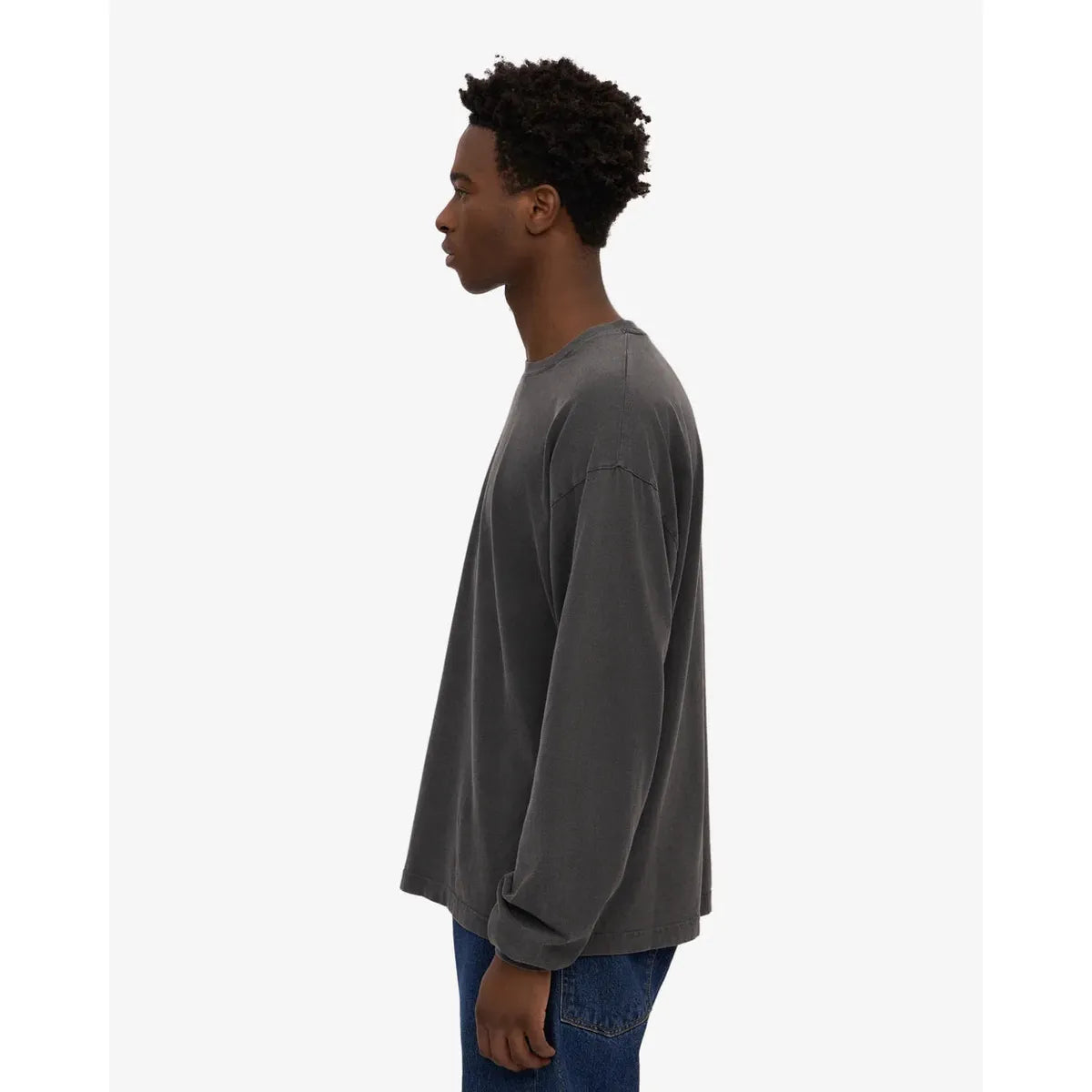 Colorful Standard Oversized Organic LS T-Shirt - Faded Black