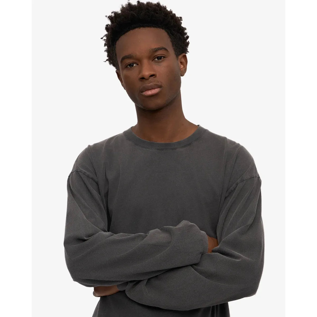 Colorful Standard Oversized Organic LS T-Shirt - Faded Black
