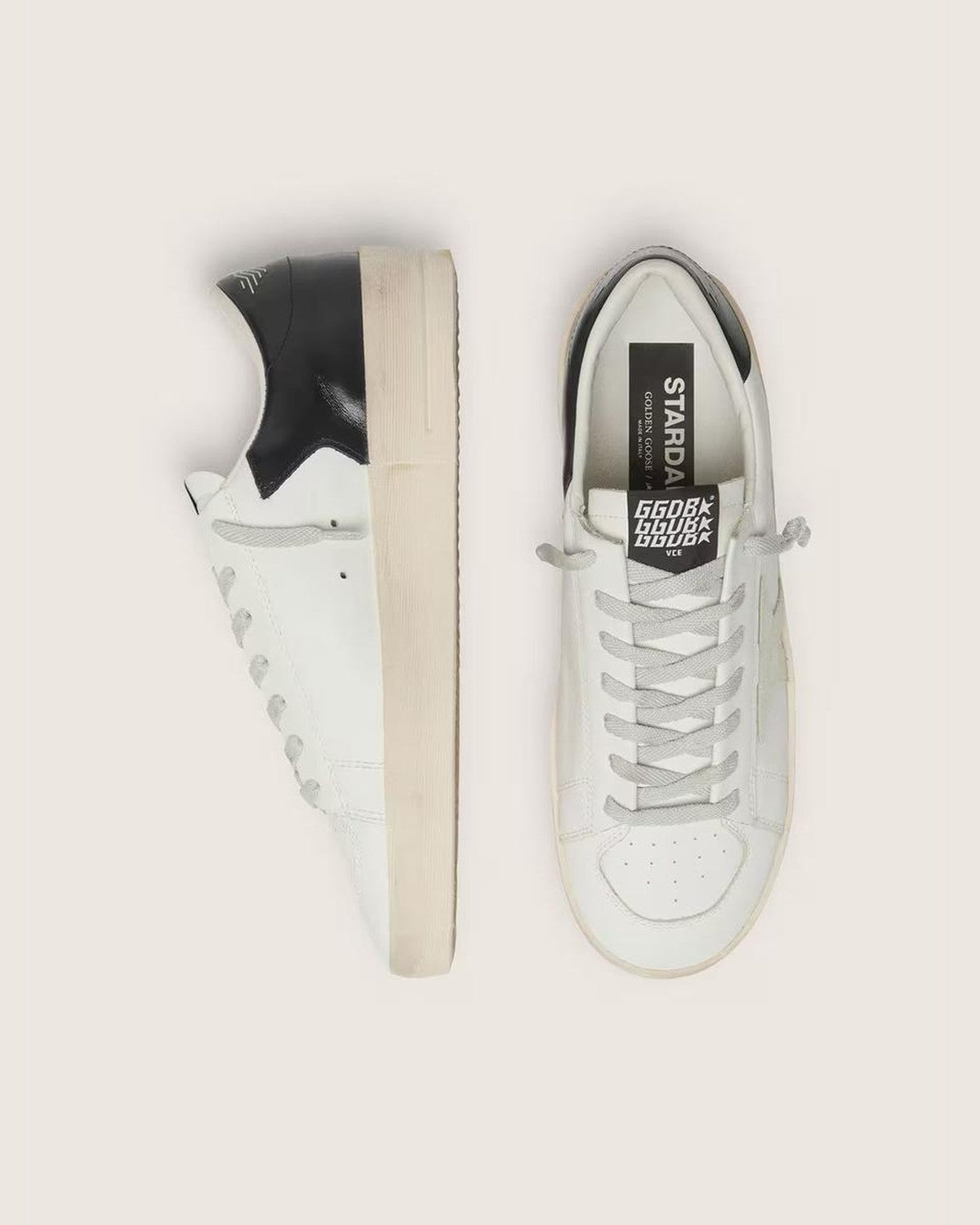 Golden Goose Stardan Sneakers in Ice Grey and Navy