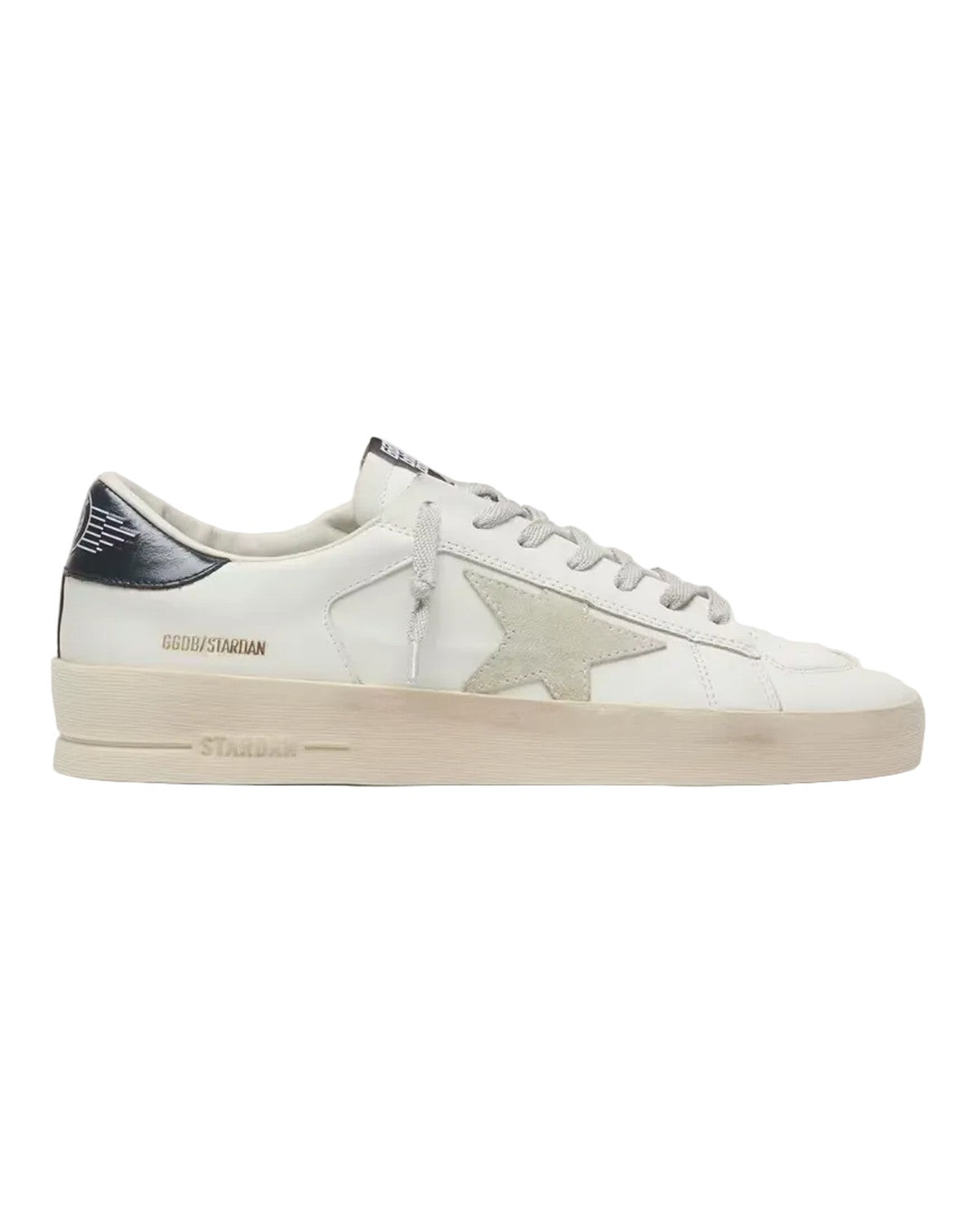 Golden Goose Stardan Sneakers in Ice Grey and Navy