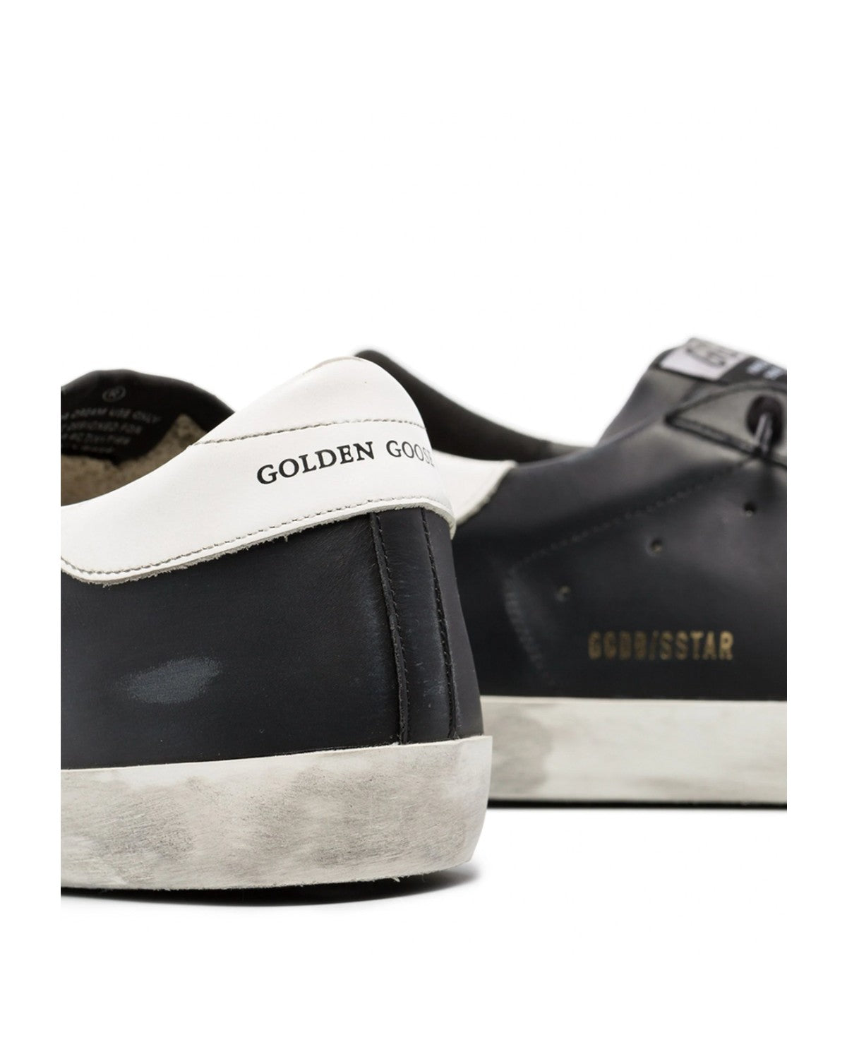 Golden Goose Super-Star Sneakers in Black and White