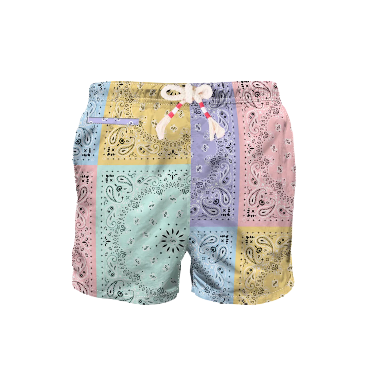 MC2 Man Swim Shorts With Coloured Bandanna Print