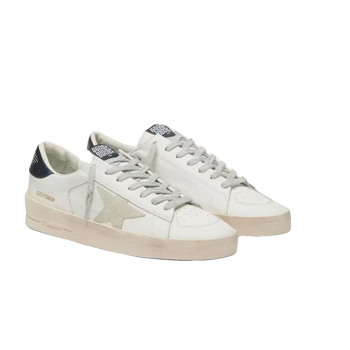 Golden Goose Stardan Sneakers in Ice Grey and Navy