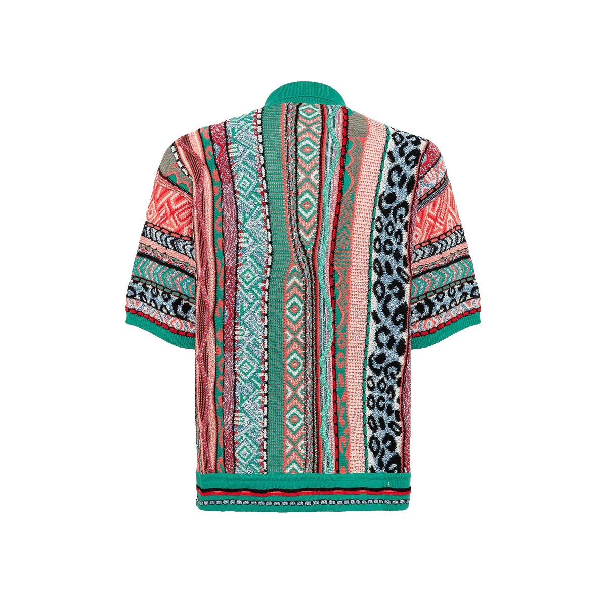 Laneus Multi-Thread Jacquard Shirt in Emerald Green