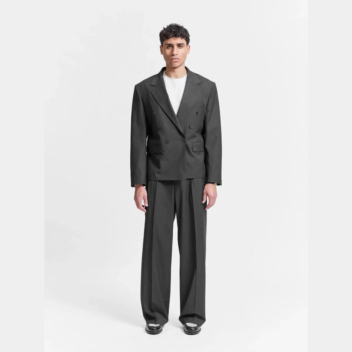 Reternity Signe Blazer in Pinstripe Grey