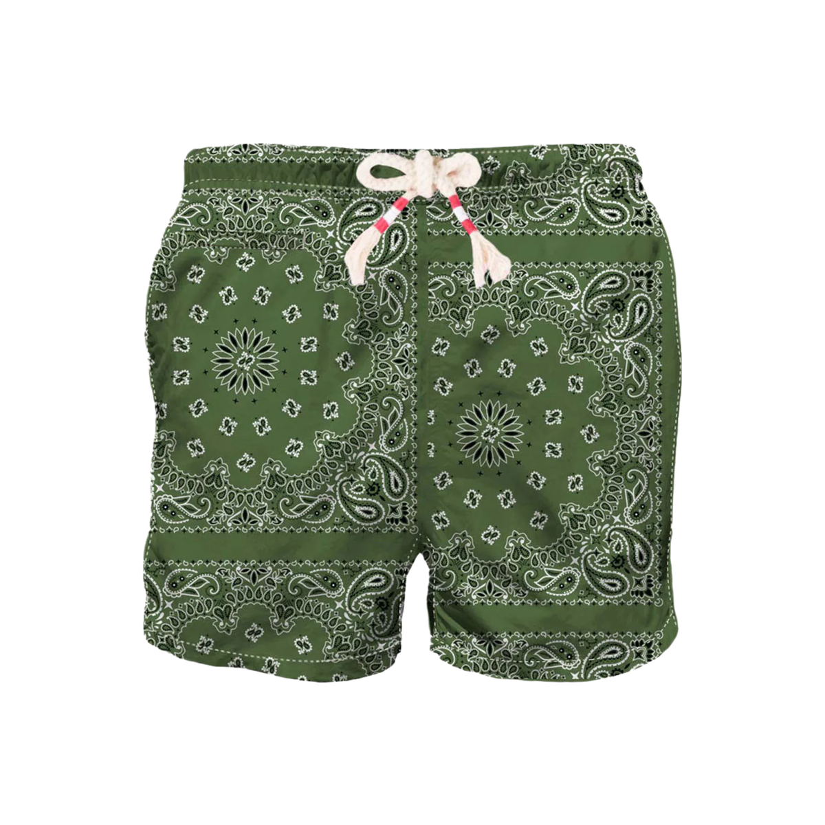 MC2 Man Swim Shorts With Green Bandanna Print