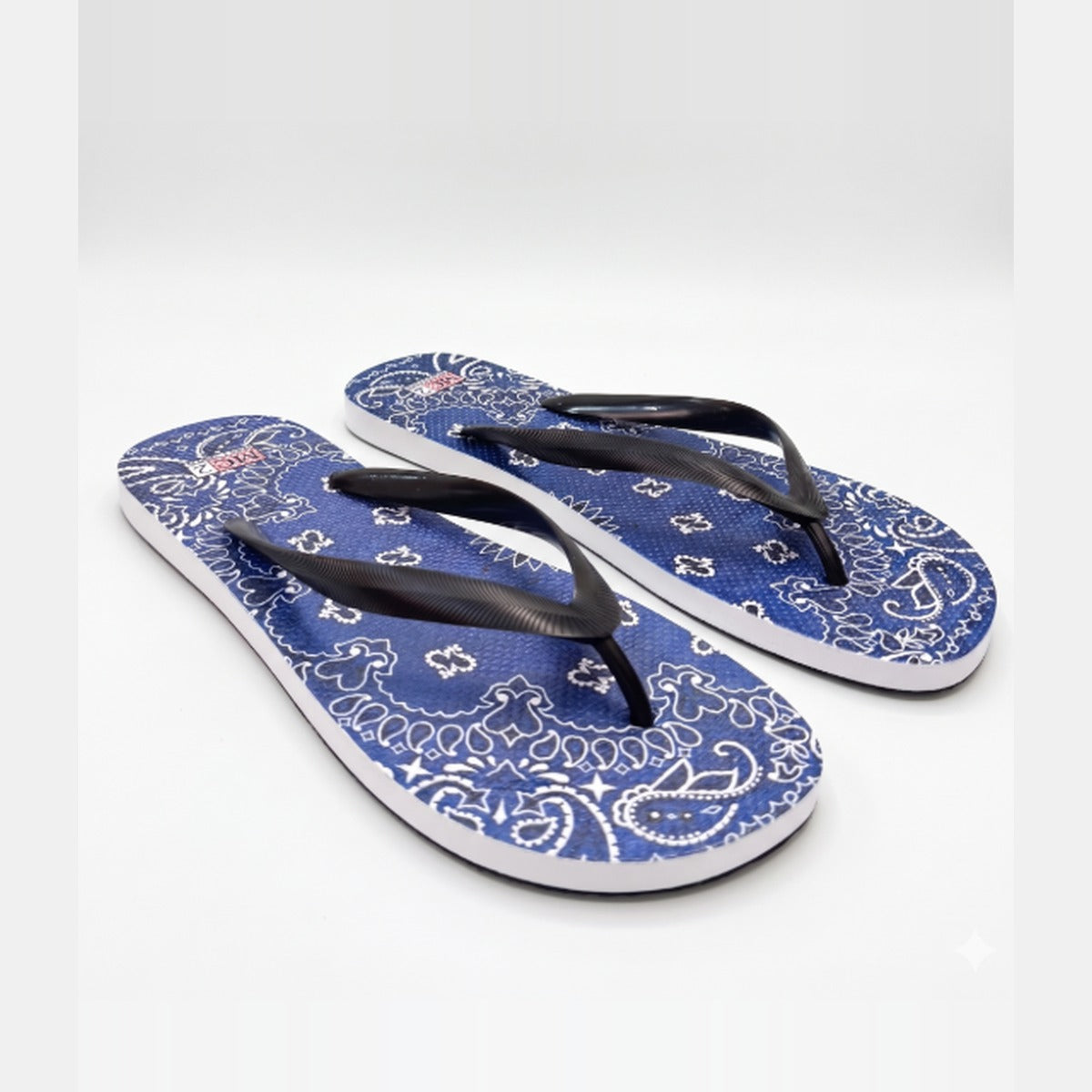 MC2 Saint Barth Tommy Flip Flops in Denim Bandana
