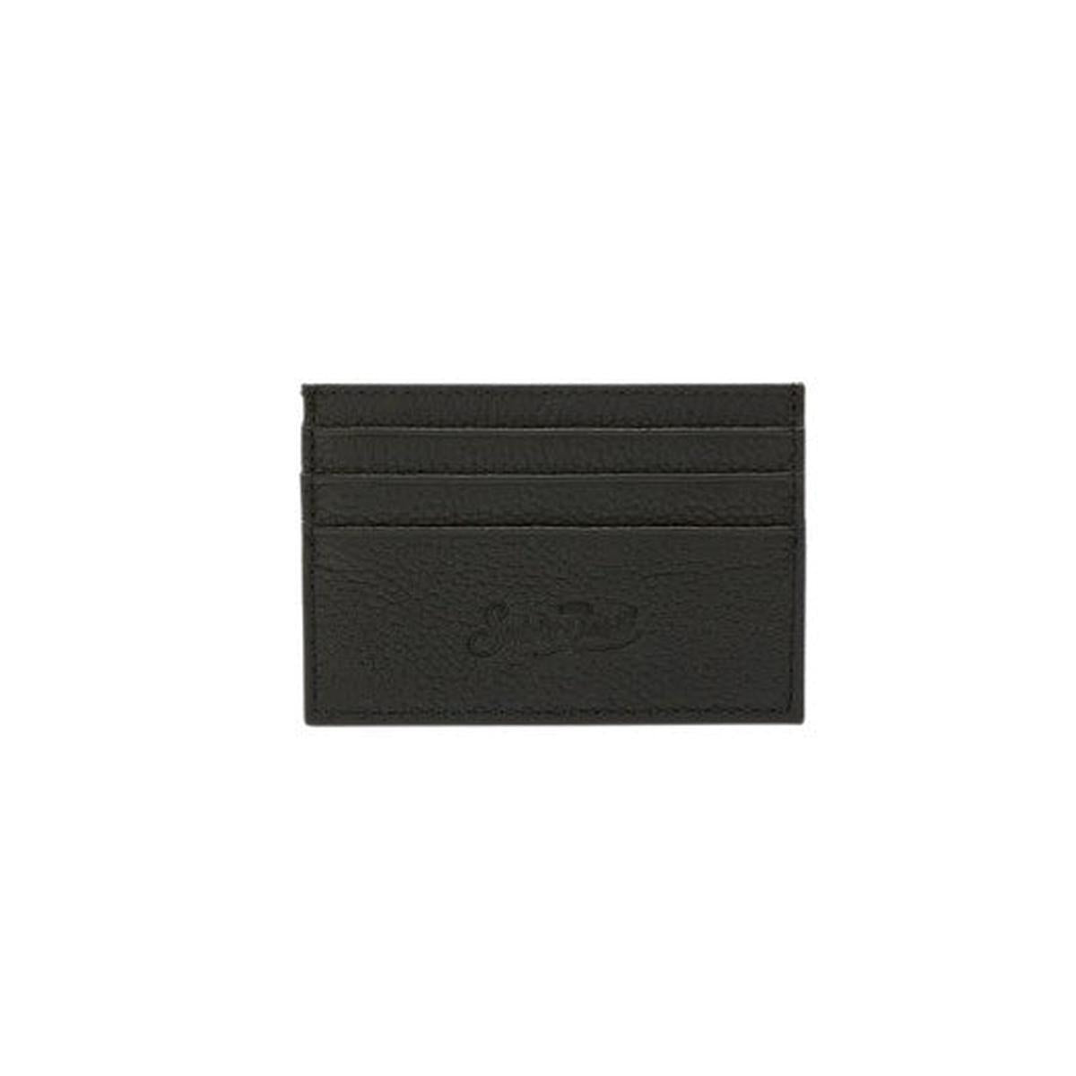 MC2 BLACK GRAINED LEATHER CARD HOLDER