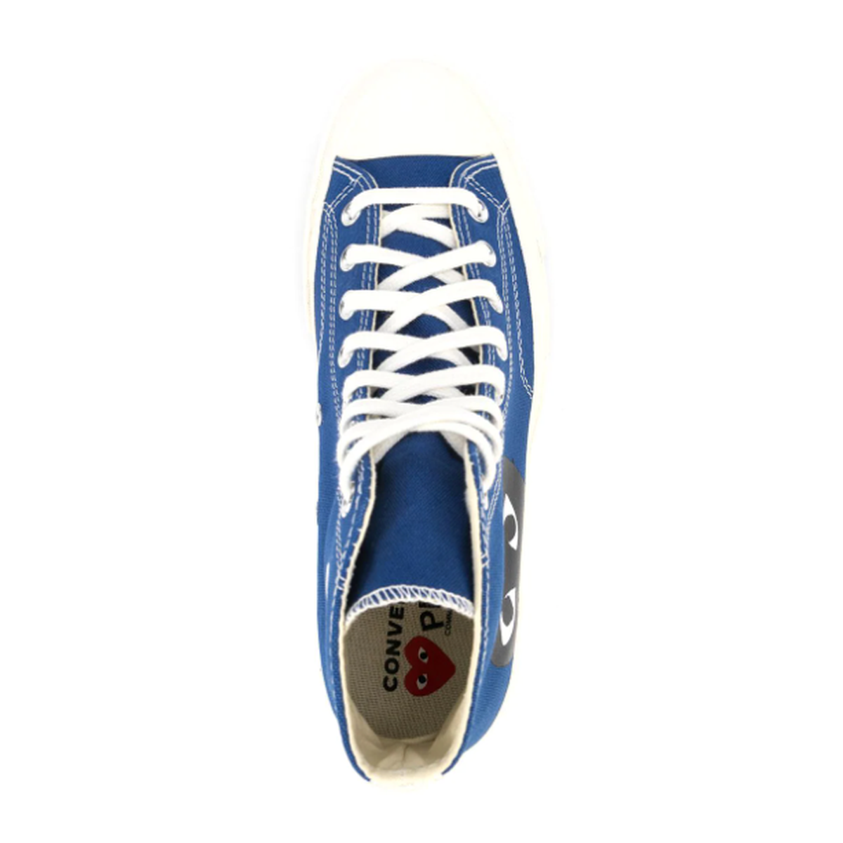 Comme Des Garcons Play Blue High-Top Sneakers